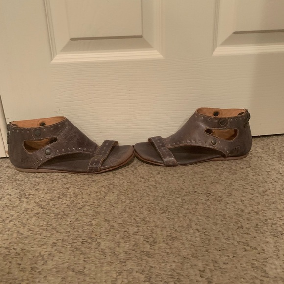 Bed Stu Gray Tan Leather Sandals Size 7 - Picture 2 of 7
